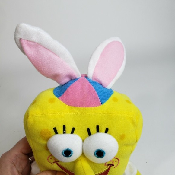 Viacom Vtg SpongeBob Square Pants Plush Easter Bunny Rabbit Ears 13" Nickelodeon - Picture 5 of 7